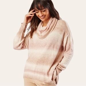 American Eagle Pastel Gradient Stripe Cowl Neck Oversized Sweater 💕